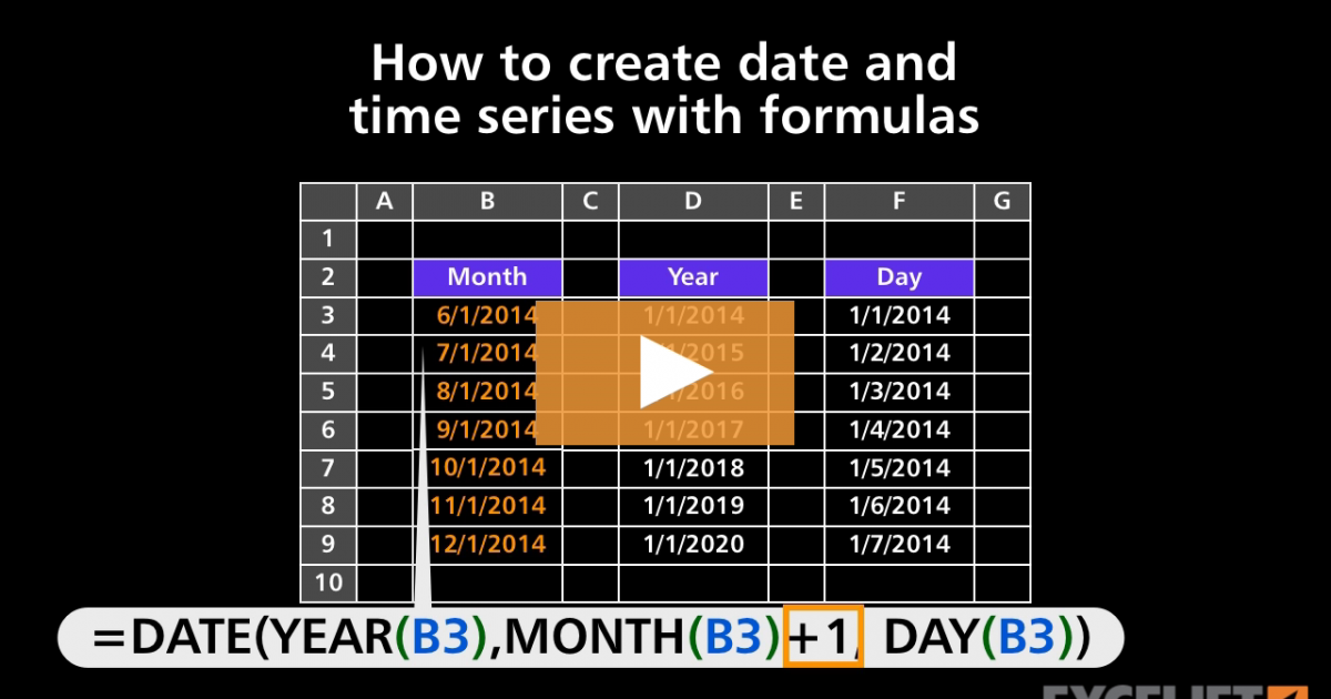 how-to-create-date-and-time-series-with-formulas-exceljet